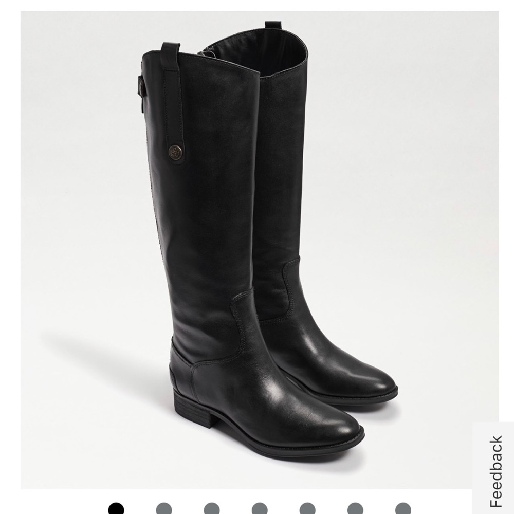 Sam Edelman Penny Black Leather Riding Boots